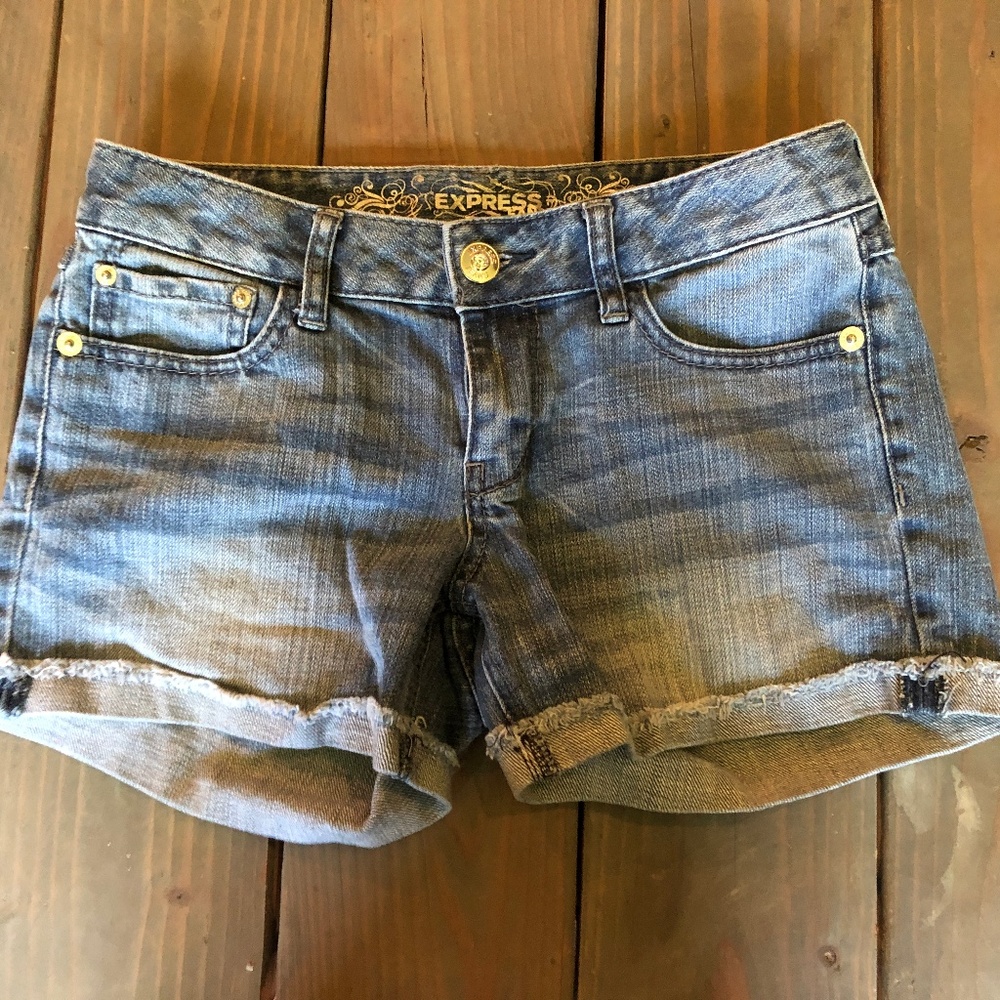 Faded Express Denim Shorts Sz 4